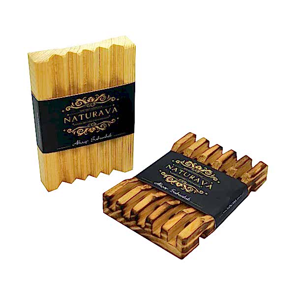 1036 Ahşap Sabunluk (Koyu Renk)