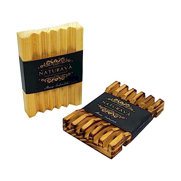 1035 Ahşap Sabunluk (Açık Renk)