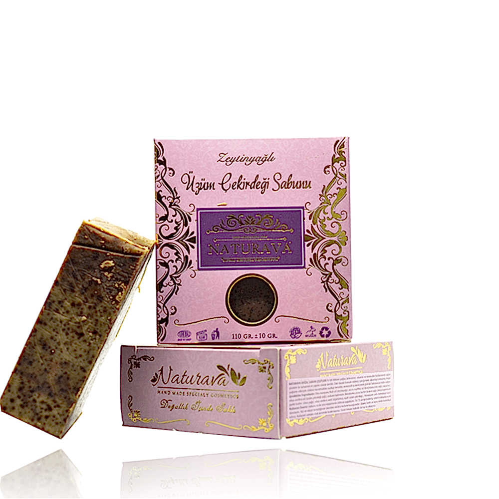 Naturava Doğal Kozmetik Doğal Üzüm Çekirdeği Sabunu