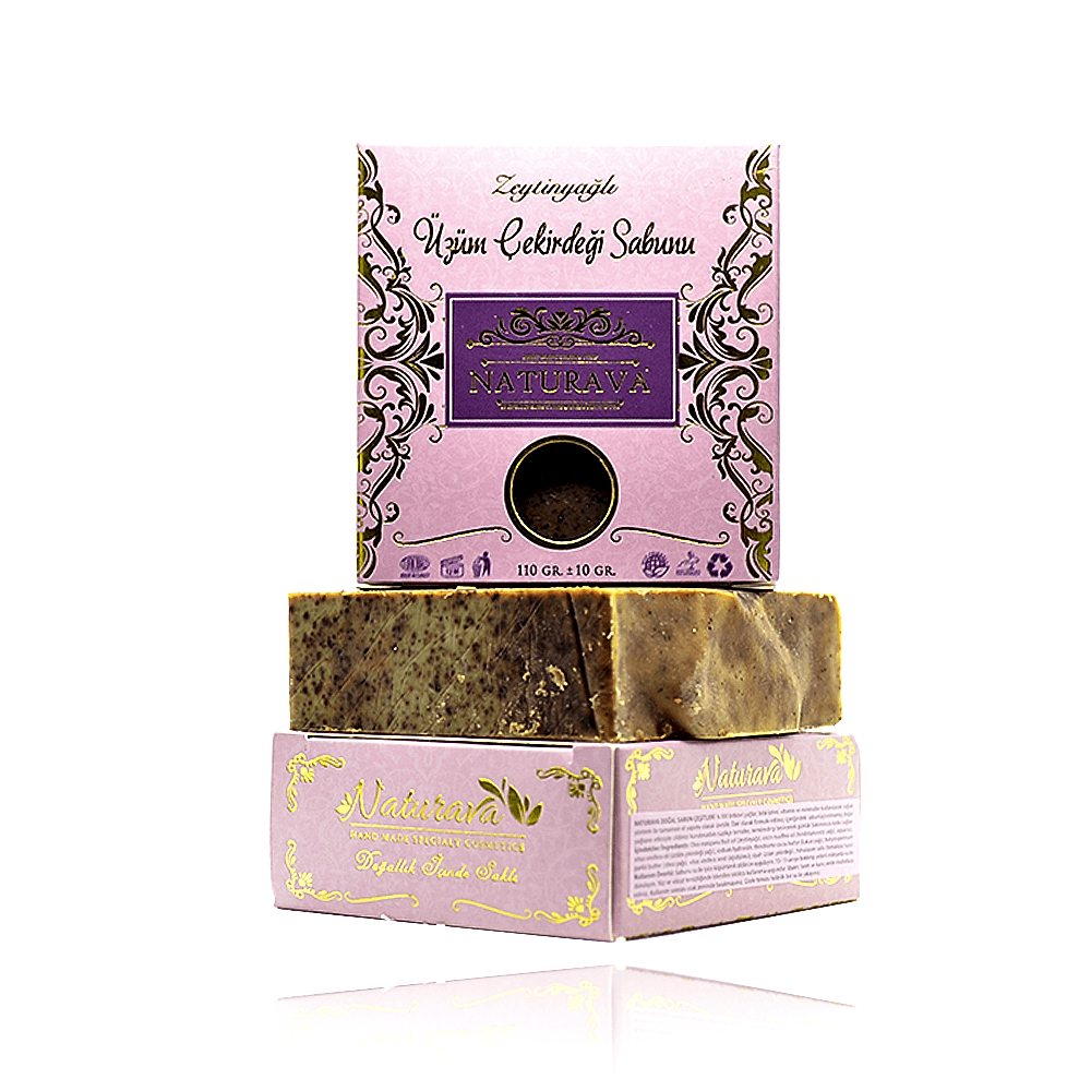 Naturava Doğal Kozmetik Doğal Üzüm Çekirdeği Sabunu