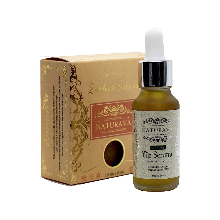 1061 Naturava Aydınlatıcı Doğal Yüz Serumu + Zerdeçal Sabunu İkili Set