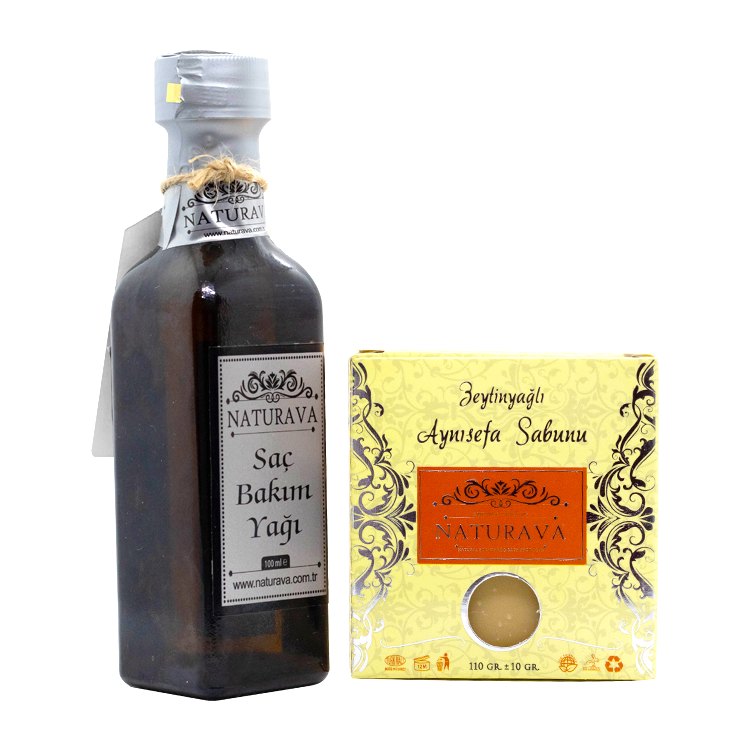 1063 Naturava Doğal Saç Bakım Yağı Aynısefa Sabunu İkili Set