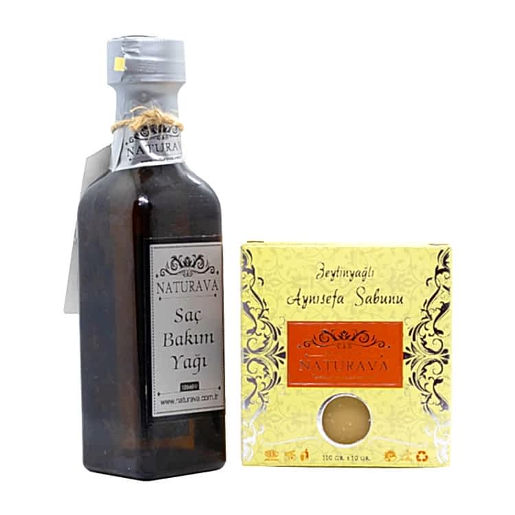 1068 Naturava Doğal Saç Bakım Yağı Aynısefa Sabunu İkili Set	