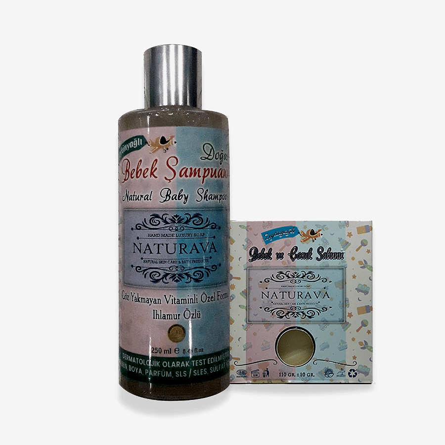 1052 Naturava Bebek Şampuanı + Bebek Sabunu 2li Set